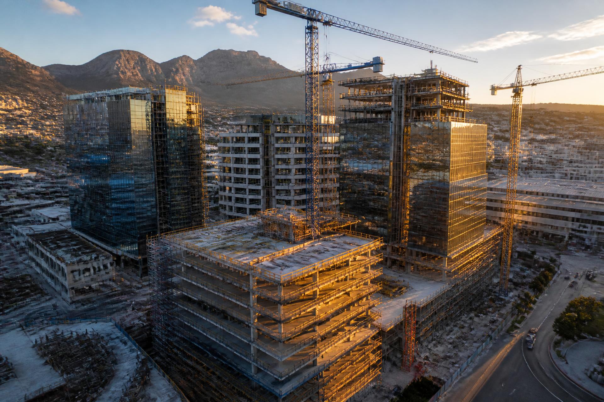 Construction site supported by Bluberry Construction project coordination in South Africa